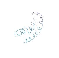gradient spiral set of curl handdrawn vector