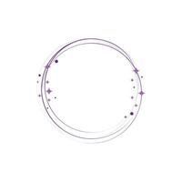 Circle hand drawn with a dots symbol vector