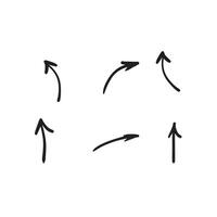 arrows set mark in handdrawn style vector