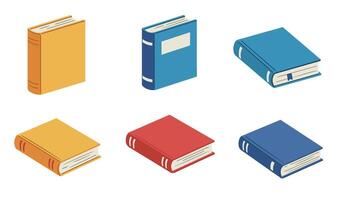 Library Books Collection for Literature and Learning-Themed Graphics vector