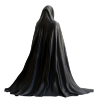 Black Ghost-Like Fabric Draping in a Mysterious Shape on Transparent Background png