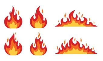 Blazing Flame Icons Collection for Bold Visual Statements vector