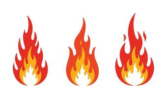Red Yellow Fire Symbols for Web and Print Design Projects vector