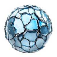 Globe with Cracked Ice Texture on Transparent Background png