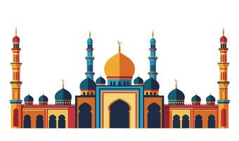 Immaculate Arabian Mosque Art Representing the Serenity of Worship Spaces vector