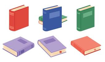 Library Books Collection for Digital Library and E-Book Projects vector