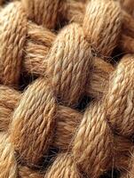 Woven rope texture close-up, background blurred photo