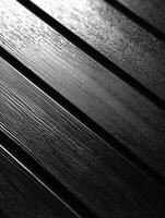 Diagonal dark wooden planks, flat perspective, for backgrounds or textures photo