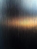 Metallic surface with vertical lines, light reflection, for backgrounds or textures photo