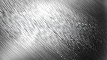 Shiny textured gray surface with diagonal lines for background, industrial use photo