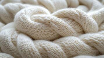 Close-up of braided yarn texture, abstract patterns, and background photo
