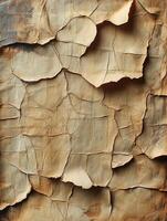 Old, cracked paper texture, rough surface. Background with weathered look photo