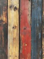Colorful wood panels with vertical grain, background wall, use in design photo