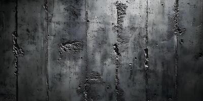 Dark gray concrete wall texture with vertical lines and distressed surface. photo