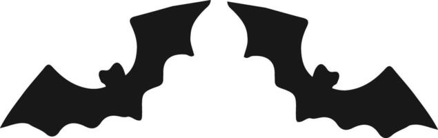 Double Bat Silhouette Halloween Design vector