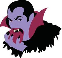 Vampire Count Eating Red Apple vector