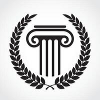 laurel wreath with column vector
