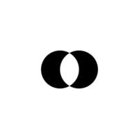 two circle simple logo icon vector
