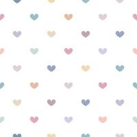 Rainbow Hearts Seamless Repeat Pattern, Kawaii Style vector