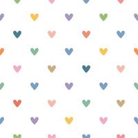 Pastel Heart Pattern Background, Kawaii Style vector