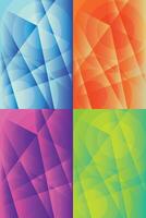 Vibrant abstract composition featuring geometric shapes in a variety of bright colors. vector
