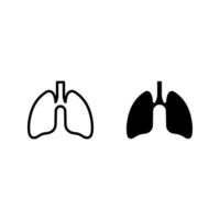 lungs icon set. vector