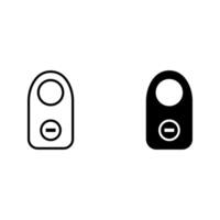 do not disturb icon set vector