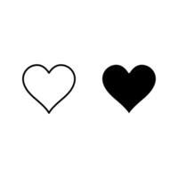 heart icon set.. vector