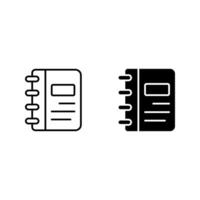 diary icon set.. vector