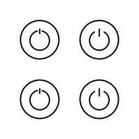 Power icon set. Power button icon. vector