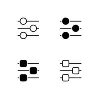 Equaliser icon set. Control icon. Setting icon . vector