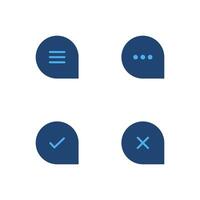 Chat icon set. Message icon. Chat bubble icon . vector