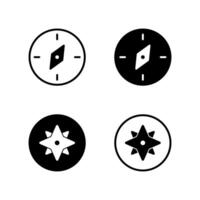 Compass icon set. Gps icon. Location icon. vector