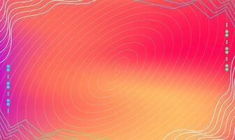 Vibrant Gradient Abstract Background with Line Frame vector