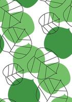 Tropical leaf seamless pattern vector