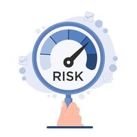 Flat design concept of Business risk management. illustration in a flat style. vector