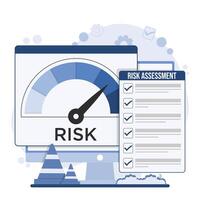 Risk assessment concept. Business risk management Isolated on white background. vector