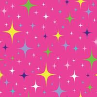 Brith pink pattern with colorful stars vector