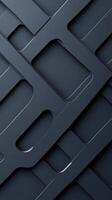 Geometric 3d Abstract design. interlocking dark gray rhombuses and hexagons forming background minimalist pattern contemporary Vertical format photo