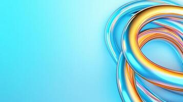Referring to the 3D gradient two effect, it presents pipes intersecting curved art with shapes photo