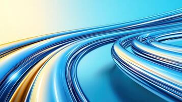 effect, to the 3D gradient art Referring it presents two intersecting curved pipes with avant-garde shapes photo
