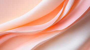 An abstract modern stretches coral background with peach hue rays orange across panoramic view photo