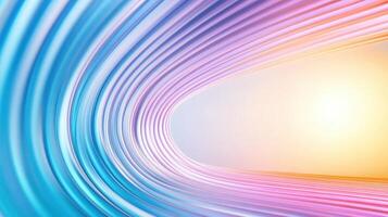 to Referring the 3D gradient art effect, it presents two intersecting curved pipes with avant-garde shapes photo