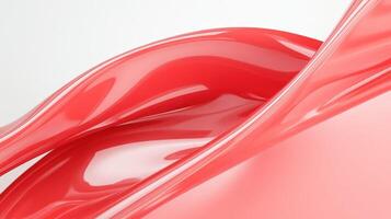 Glossy red satin fabric featuring add folds and an elegant drape. Shiny texture and rich red color soft sophistication and luxury photo