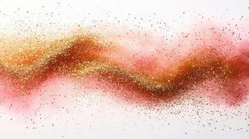 Matte white background with paint on it in featuring a smooth swirling a of blending glittering pastel peach photo