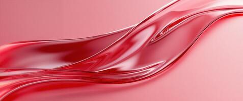 Glossy red satin fabric featuring soft folds an drape. elegant and Shiny texture and rich red color add sophistication and luxury photo