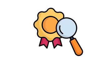 Quality control animated icon. suitable for user interface, provide visual feedback and more. alpha channel video