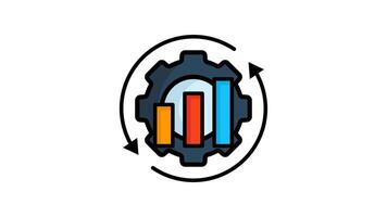Optimization animated icon. suitable for user interface, provide visual feedback and more. alpha channel video