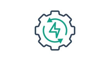 Energy efficiency animated icon. animated icon related to efficiency, productivity. suitable for user interface, provide visual feedback and more. alpha channel video