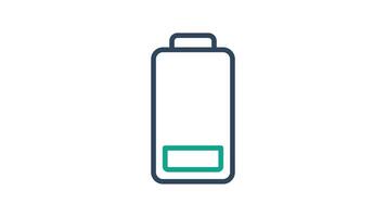 Battery animated icon. animated icon related to energy. suitable for user interface, provide visual feedback and more. alpha channel video